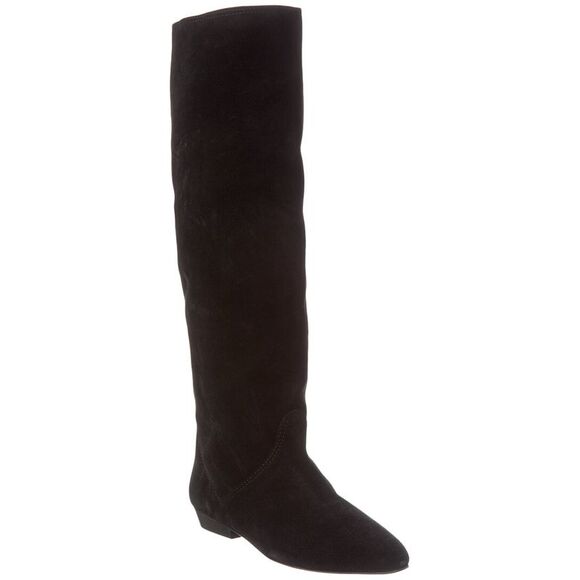 Isabel Marant Sayla Suede Knee-High Boot, Black - Picture 1 of 5